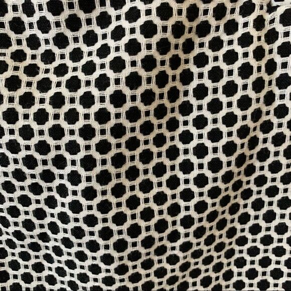 LOFT Black White Honeycomb Pattern Mini Skirt - Picture 3 of 5